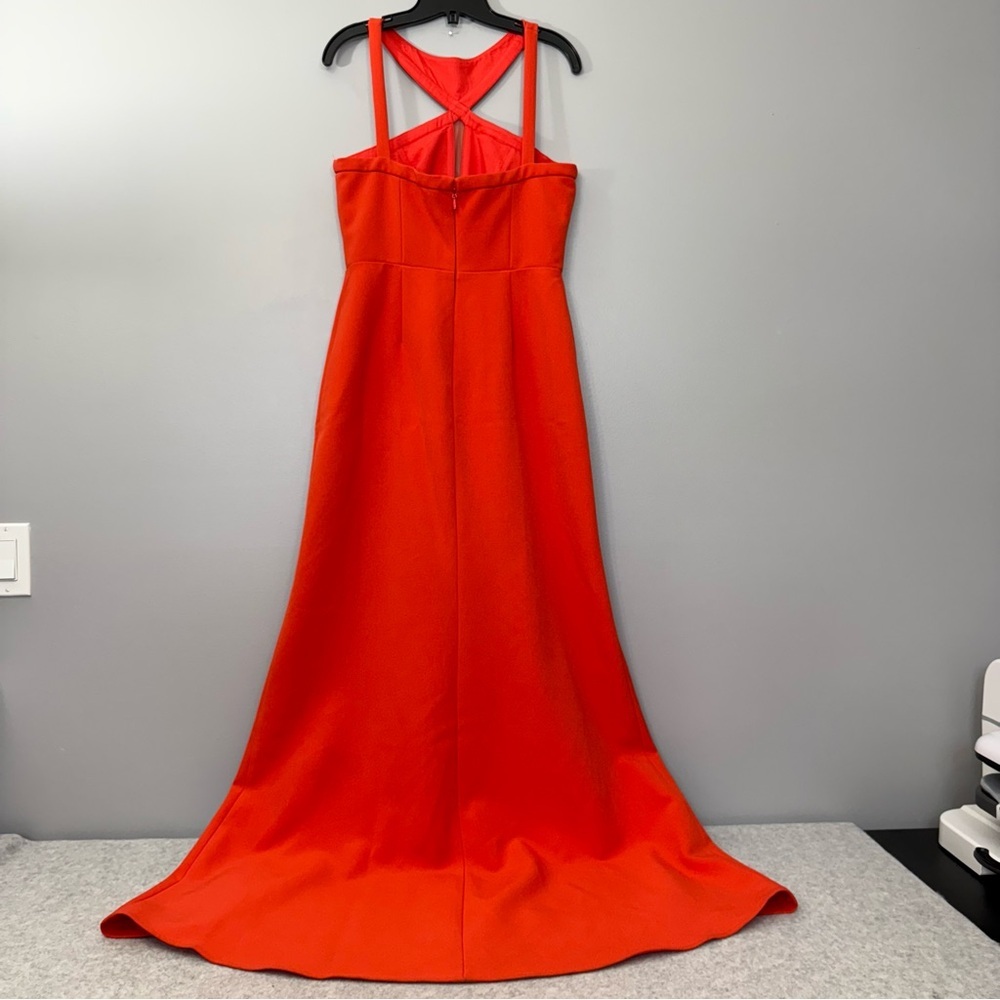 BCBGMAXAZRIA ANGIE CUT OUT FRONT SLIT GOWN MAXI DRESS SIZE 10 - Picture 10 of 17